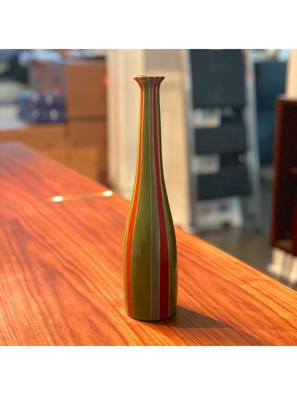 Vintage Toyo Next Striped Vase